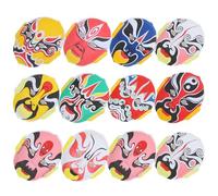 DOITOOL 12 Piezas Máscara Flocada de Ópera China para Cosplay y Fiesta, Ligera y Ecológica, Diseño Tradicional de Pekín para Halloween y Presentaciones Varios estilos