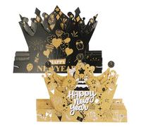 DOITOOL 12 Piezas Sombreros De Papel Para Fiestas De Año Sombreros De Fiesta De Año Decorar y Celebrar La Nochevieja Incluye Necesario Para Adultos