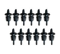 DOITOOL 12 Tapones de Vino de Pvc Negro para Botellas Vertedor que Minimizan Derrames y No se Caen, Ideales para Uso en Bar o Cocina