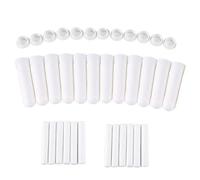 DOITOOL 12 Tubos Vacíos Blancos para Inhaladores Nasales con Mecha de Algodón para Aromaterapia que Preservan Propiedades Curativas y Beneficios Salud