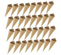 DOITOOL 120 Piezas Conos de Papel Kraft para Boda Conos Petal Vintage para Confeti y Pequeños Fáciles de Montar para Regalos y Decoración Festiva