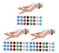 DOITOOL 120 Piezas Cuentas de Vidrio Pequeñas Surtido para Manualidades y Fabricación de Pulseras Resistentes y Duraderas