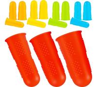 DOITOOL 15 Protectores de Dedos de Silicona para Coser Buena Elasticidad y Fácil de Limpiar, Ideales para Needlework y Planchado, Paquete de 15 Piezas en Varios Colores