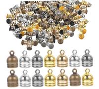 DOITOOL 150 Tapones Decorativos para Joyas Kit de Manualidades Tapas de Cordón Accesorios para Collares y Pulseras Material Seguro Diy Bricolaje