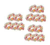 DOITOOL 15piezas Scrunchies De Flores Bordadas Para Coletas Bandas De Cabello Elásticas De Para Mujeres Accesorios De Pelo Coloridos