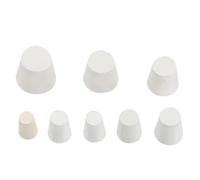 DOITOOL 16 Piezas Tapón de Goma Blanco, Tapón de Laboratorio de Goma Maciza, Cierre Hermético E, Resistente a Altas Temperaturas, para Botellas y Garrafones, Uso Doméstico y Aislamiento