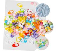 DOITOOL 160 Piezas Marcadores de Puntos para Tejer y Crochet Unidades Clips de Plástico Seguro para Manualidades DIY Accesorios Auxiliares para Labores con Caja Redonda
