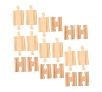 DOITOOL 18 Piezas Accesorios de Vías de Tren de Madera de para de Tren de Madera Resistentes y Duraderas para Construcción y Creativo