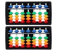 DOITOOL 2 Ábacos Educativos de Abs para Niños, Ábaco Aritmético de 7 Dígitos, Juguete de Aprendizaje Matemático Multicolor para Uso en El Aula Y en El Hogar (4,64 X 2,36 X 0,59 Pulgadas)