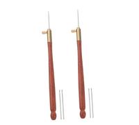 DOITOOL 2 Juegos Ganchos de Bordado Francés Tambour con Mango de Madera Aguja de Crochet para Cuentas y Lentejuelas Herramientas Resistentes para Bordado y Labores Creativas