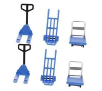 DOITOOL 2 Juegos Ornamentos de Mini Modelo Juguetes para Juguete de Herramienta móvil en Miniatura Modelo de Carretilla elevadora para Fiestas Mini Carro de Mano el plastico Azul