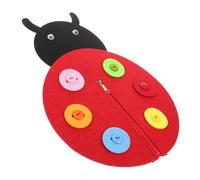 DOITOOL 2 Juegos Tablero Botones y para Pequeños Herramienta Montessori Desarrollo Motricidad Fina y Habilidades Básicas Juguete Portátil Aprendizaje Manualidades
