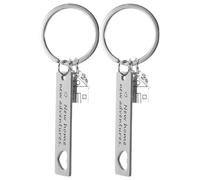 DOITOOL 2 llaveros de bienvenida a casa: llavero de acero inoxidable 2026 para nuevos propietarios - colgante moderno para llaves de casa, regalo de agente inmobiliario para el cierre de la venta