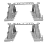 DOITOOL 2 miniaturas de Puente: Puente peatonal, Paisaje ferroviario, Pasarela Falsa, construcción, Modelo, decoración del hogar, artículos para el hogar, Pasarela, decoración, casa de muñecas,
