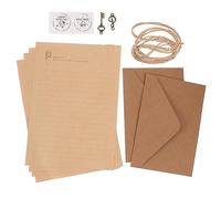 DOITOOL 2 Papel de Carta Vintage con Sobres Kit Decorativo para Notas y Escritos y Correspondencia