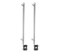 DOITOOL 2 Piezas Accesorio para Asta de Bandera de Barco Asta de Bandera para Yate Acero Inoxidable y Plástico Color Plata para Barco Pesquero y Yate en Travesías Marinas