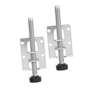 DOITOOL 2 Piezas Ajuste la Almohadilla del pie pies de Mesa niveladores de Muebles de Acero nivelador de Muebles de gabinete Pies de nivelación del gabinete Plata