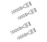 DOITOOL 2 Piezas banda de reloj de acero inoxidable correa de reloj plateada correa de reloj de joyería correas para hombres relojes para hombre diamante banda de reloj brillante ajustable