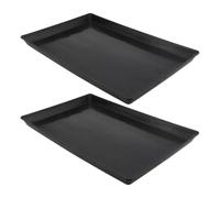 DOITOOL 2 Piezas Bandeja de Plástico Grueso para Jaula de Mascotas, Resistente y Fácil de Lavar, Diseño Antiderrames para Jaulas de Perros y Conejos, Tamaño 43 X 32 Cm