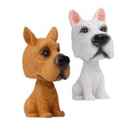 DOITOOL 2 Piezas Bobblehead Perro para Salpicadero Coche Decoración Interior Mascotas Cabezas Movibles Ornamentación Creativa Accesorios Automóviles