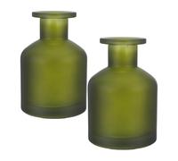 DOITOOL 2 Piezas Botella de 130ml de Difusora Vidrio Recargable Cilíndrica Diseño Elegante Resistente para Aceites Esenciales y Adecuado para Dormitorio y Proyectos DIY
