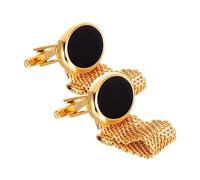 DOITOOL 2 Piezas Botones Metálicos Dorados Ovalados para Abrigo con Cadena Decorativa Accesorios para Manualidades y Tapicería Elegantes Botones Reutilizables para Suéteres y Bufandas