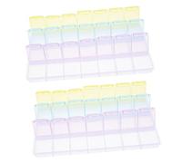 DOITOOL 2 Piezas Caja de Almacenamiento para Pintura de Diamantes Organizador de Accesorios para Diamantes Contenedor de Almacenamiento con Embudo Compartimentos para Perlas y Decoraciones