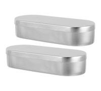 DOITOOL 2 Piezas Caja de Esterilización con Tapa de Aluminio Portátil para Laboratorio de 20ml Bandeja Metálica para Instrumentos en Entornos Científicos