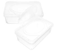 DOITOOL 2 piezas Caja Dispensadora de Toallitas Portátil Unidades con Tapa Transparente para Pañuelos Húmedos y Almacenamiento Baño Dormitorio y Habitación