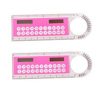 DOITOOL 2 Piezas Calculadora Digital con Regla para Mini Calculadora Multifuncional Portátil Colores Aleatorios para Escuela y Oficina de Unidades Color Aleatorio