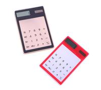 DOITOOL 2 Piezas Calculadora Táctil Solar Ultra Fina y Transparente para Estudiantes y Oficina Calculadora de Contabilidad