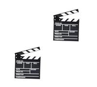 DOITOOL 2 Piezas Claqueta de Madera Pequeña para Cine Tablero de Película Accesorio Prop para Grabación Fácil Luz Tenue para Estudiantes y Youtubers
