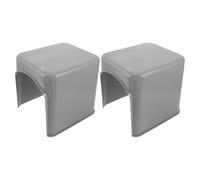 DOITOOL 2 Piezas Cubierta para Bomba de Piscina de Plástico para Exterior | Protección Resistente al Sol Calor, Ligera y Duradera, para Bombas de Piscina y Refuerzo