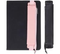 DOITOOL 2 Piezas Estuche Porta Plumas Elástico Cremallera para Cuaderno | Pu de Textura Delicada, Diseño Minimalista, Portátil para Viaje y Actividades al Aire Libre, para Planificadores y Carpetas