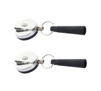 DOITOOL 2 Piezas Llavero Retráctil con Funda de Silicona Gancho Creativo Antirrobo para Colgar Cinturón o Bolso Resistente y Ligero