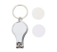 DOITOOL 2 Piezas Llaveros Multifuncionales con Cortauñas para Transferencia Térmica Llaveros Decorativos para Diy