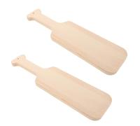 DOITOOL 2 Piezas Paleta de Madera Griega Paleta de Madera sin Terminar Beige 15 Pulgadas para Pintar y Decorar Manualidades DIY Estudiantes y Espíritu de Equipo Universitario