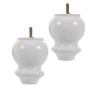 DOITOOL 2 Piezas Patas de Madera Maciza para Muebles Soporte para Cómoda y Sofá Patas Naturales de Fáciles de Instalar para Mesa de Café Sillón y Reposapiés