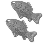 DOITOOL 2 piezas Pez de Hierro Fundido para Cocina Natural Suplemento de Hierro Vegano Reutilizable Resistente y Seguro para Embarazadas y Nutrición Diaria