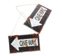 DOITOOL 2 piezas Placa de Madera Rústica Colgante Señalización Pared Decorativa Cartel para Puerta Adornos Rústicos para Hogar y Habitación