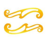 DOITOOL 2 Piezas Regla Curva de Plástico Naranja para Costura y Diseño de Prendas con Escala Doble, Estructura Reforzada y Esquinas Redondeadas para Proyectos de Corte y Confección