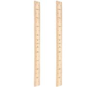 DOITOOL 2 piezas Regla de Madera para Costura Herramienta de Patronaje y Corte Textil Precisa para Confección Patchwork y Manualidades