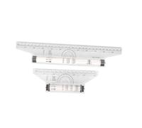 DOITOOL 2 Piezas Regla Paralela de Dibujo con Rodillo de Plástico Transparente Ligera y Portátil para Medición Precisa de Ángulos Círculos y Líneas Paralelas para Estudiantes y