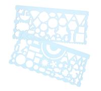 DOITOOL 2 Piezas Reglas de geometría Herramientas de Dibujo Cuadrado Regla geométrica geométrico Plantilla de Bricolaje Plantillas de Dibujo para Adultos páginas