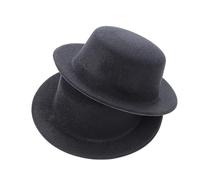 DOITOOL 2 Piezas Sombrero Pequeño DIY Negro Hecho a Mano Clip de Caimán para Accesorios de Cabello y Manualidades, Adecuado para Diademas y Proyectos Creativos
