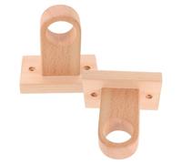DOITOOL 2 Piezas Soporte Estabilizador para Barra de Cortina de Madera 1''