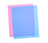 DOITOOL 2 Piezas Tapete de Silicona Resistente al Calor para Manualidades Alfombrilla Antideslizante y Duradera para Protege Superficies Proyectos Diy Azul y Rosa