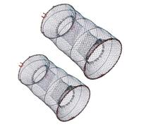 DOITOOL 2 Piezas Trampa de Pesca Portátil para Langostas y Camarones Diseño Plegable, Gran Capacidad, Ligera y Fácil de Almacenar para Pesca al Aire Libre