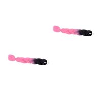 DOITOOL 2 Piezas trenza de color degradado peluca rasta africana peluca de color degradado cazo de agua porta pinzas pelucas rastas falsas trenza de pelo de moda tejer Pedazo de cabello