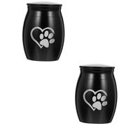 DOITOOL 2 Piezas Urna para Cenizas de Mascotas de Acero Inoxidable de Diseño Resistente y Duradero Urna Pequeña para Huesos de Perros y Gatos para Sala Dormitorio y Estudio